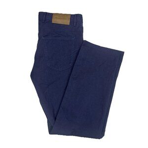 Massimo Dutti Casual Fit Pants 31x28 Blue Stretch Cotton Chinos